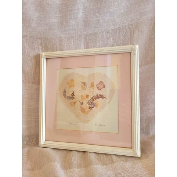 Vintage Pressed Flowers Framed Art - Picture 1 of 9